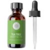 Tea Tree Essential Oil, 1 Fl Oz with Dropper - Undiluted Therapeutic Grade for Your Face, Skin, Hair and Diffuser - 100% Pure Melaleuca Oil for Acne, Toenails - by Pure Body Naturals 1 Fl Oz (Pack of 1)