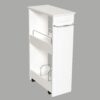 Zenna Home Slim Bath Shelves, Freestanding Moveable Bathroom Storage, White 8 Inch 19 61jNRvoDoiL