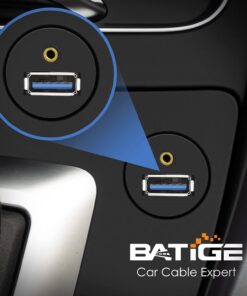 Alternative view of BATIGE USB 3.0 & 3.5mm Car Mount Flush Cable 3.5mm + USB3.0 AUX Extension Dash Panel Waterproof Mount Cable for Car Boat and Motorcycle - 3ft USB3.0 & DC3.5 3ft