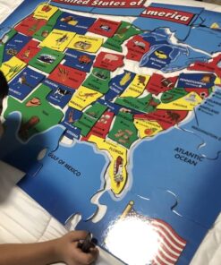 Melissa & Doug USA Map Floor Puzzle (51 pcs, 2 x 3 feet), Multi 51 61jQi oGTBL 1