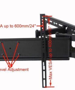 VideoSecu Tilt Swivel TV Wall Mount 32"- 70" LCD LED Plasma TV with VESA 200x200,400x400,up to 600x400 mm, Full Motion Articulating Dual Arm Mount Fits up to 24" Studs MW365B2H C20 45 61jRDFiYPlL