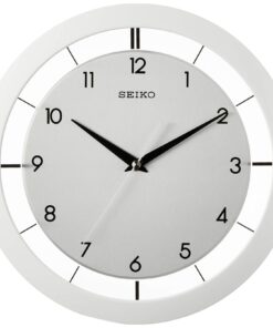 Alternative view of SEIKO 11 Inch St John Brushed Metal Wall Clock Silver