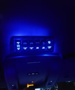 MICTUNING MIC-LSB1 Laser LED Light Bar Rocker Switch ON-Off LED Light 20A 12V, 5pin, Blue 41 61jROUk44FL