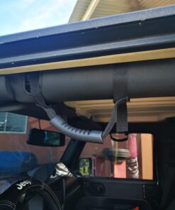 4 x Roll Bar Grab Handles Grip Handle for Jeep Wrangler YJ TJ JK JKU JL JLU Sports Sahara Freedom Rubicon X & Unlimited 1955-2024 (Black) Black 33 61jRYuXHI6L