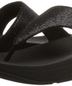 Fitflop Women's Lulu Superglitz Textile Sandal 11 Black 14 61jRsTJFWJL