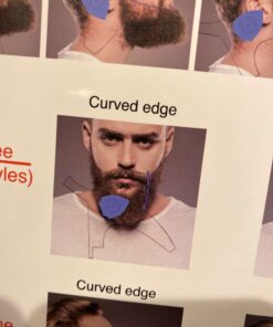 Aberlite ClearShaper - Beard Shaper Kit w/Barber Pencils - Premium Shaping Tool - 100% Clear | Many Styles - The Ultimate Beard/Hair Lineup (US Patent) - Beard Stencil Guide Template Outliner Blue 36 61jSYHw1euL