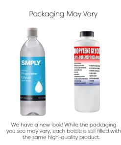 Alternative view of SMPLY. USP Food Grade 99.9% Pure Propylene Glycol, 35 oz 1 Quart