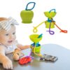 Grapple Suction Cup High Chair Toys Holder | 3 Toy Tethers Keep Toys from Falling | Holds Teethers, Toys, Snack Cups | for Babies 6-12 Months | Perfect for Travel and Restaurant Green 50 61jScyi3AWL