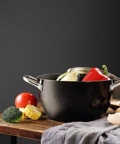 cooper pan Diamond-Infused Nonstick Induction Cookware Set, Scratch-Resistant Pots and Pans Set with Glass Lids, Dishwasher Safe Oven Safe 10-Piece, Black 13 61jV9Ct50uL