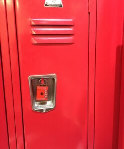 Padlock 4 Digit Combination Lock - for Gym School Locker, Outdoor Gate, Shed, Fence, and Storage - Weatherproof Metal - Keyless, Easy to Set, Resettable - Red 27 61jWQZOSIeL