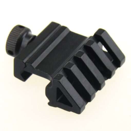 TACFUN Weaver Picatinny Style 45 Degree 4 Slots Offset Angle Rail Mount, Flashlight, Sight, RED Laser