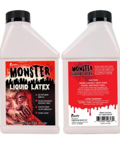 Kangaroo's Halloween Makeup Monster Liquid Latex I Quick Drying Liquid Latex Sfx Makeup Kit I Multi-Purpose Liquid Rubber White Face Paint for Zombie Makeup, Costume Makeup, Fake Scars 16oz Pint 28 61jZI7hxG4L
