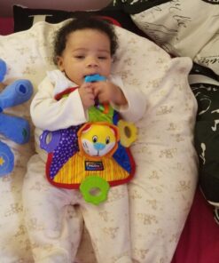 Nuby Teething Blankie Characters May Vary, Red/Yellow/Green/Orange/Blue, 1 Count 29 61jZXHOxnkL