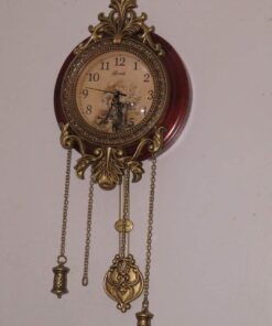 Aero Snail Dia 9-inch Retro Style Vintage Wood Indoor Wall Clock with Swinging Pendulum (Requires 2 AA Batteries for Clock Hands and Pendulum) Floral Face 31 61jZXZhrzrL