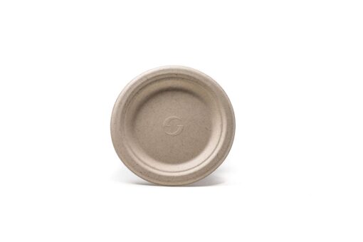 [Pack of 125] Green Wave Ovation OV-P006-125 6" Round Plates | Upscale marble look Bagasse | 100% Compostable | Disposable eco-friendly | of Sugarcane & Wheat Stalk fibers | Meet ASTM & BPI Standard 6 Inches