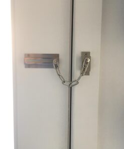 Defender Security U 10304 Chain Door Guard – Door Chain Lock for Door and Home Security, 3-5/16 In., Solid Brass Construction with a Satin Nickel Finish (Single Pack) 31 61jZrO5VoML