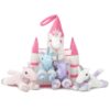 Plush Unicorn Castle with Animals - Five (5) Stuffed Animal Unicorns in Play Carrying Castle Case - White 43 61jauphSGyL