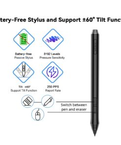 VEIKK A15 Drawing Tablet 10X6 Inch Graphics Tablet with 12 Shortcut Keys and Battery Free Pen (8192 Level) A15 Blue 15 61jbRZKiMLL