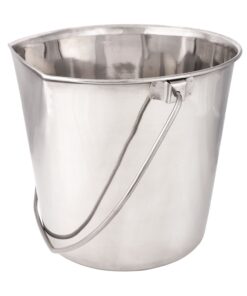 Pro Select Stainless Steel Pet Pail, 1-Quart Size – Heavy Duty Flat Sided Pail Great for Providing Water in Pet Kennels 13 61jbdNCuprL