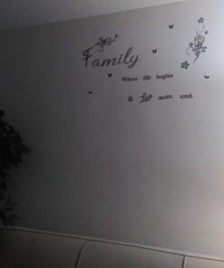 Ikevan Wall Stickers,PVC Decal Removable Art Family Beautiful Flower Wall Stickers Home Words Decor Wall Sticker 75X34cm 17 61jcHcOvZfL