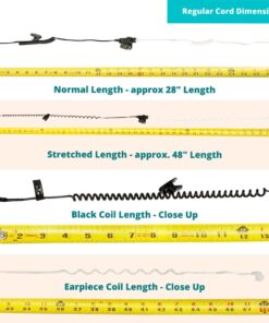 MaximalPower RHF 617-1N 3.5mm RECEIVER/LISTEN ONLY Surveillance Headset Earpiece with Clear Acoustic Coil Tube Earbud Audio Kit For Two-Way Radios, Transceivers and Radio Speaker Mics Jacks , Black 26 61jexgbOU6L