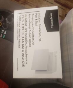 Amazon Basics A9 Blank Invitation Envelopes with Peel & Seal Closure, 5-3/4 x 8-3/4 Inches, White - Pack of 100 49 61jfVlNZSjL