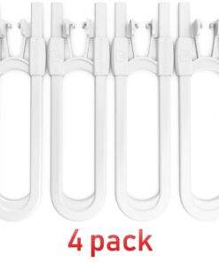 Child Proof Locks for Cabinet Doors, Adjustable U-Shaped, Door Latch 4 PCK White 14 61jfs8KrltL