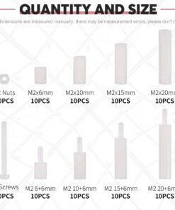 Hilitchi 120pcs M2 Male Female Nylon Hex Spacer Standoff Screw Nut Assortment Kit (Nylon M2) Nylon - M2 8 61jhjLzJ3FL
