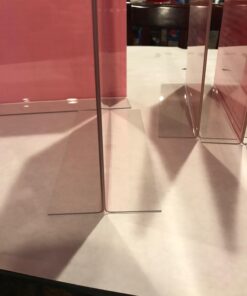 Acrylic Sign Holder 8.5 x 11 - T-Shape Double Sided Acrylic Table Signs Stand with Wide Base, Plastic Sign Holder for Table Top Signs and Acrylic Table Signs, Menu Holder, Paper Display Stand (6 Pack) 8.5x11 - Vertical - 6 Pack 23 61jifrETRRL