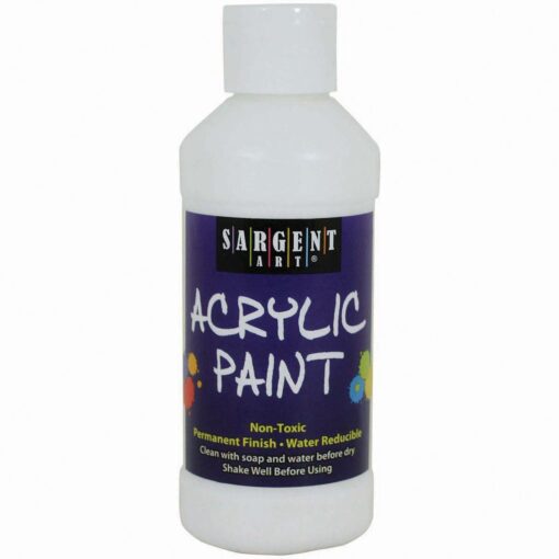 Sargent Art 22-2396 8-Ounce Acrylic Paint, White