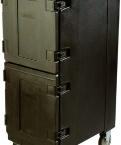 Carlisle FoodService Products Cateraide Insulated Front Loading Food Pan Carrier Double Carrier with Casters and Handles for Catering, Events, And Restaurants, Plastic, 10 Full Pans, Black 32 61jjzjsT7dL