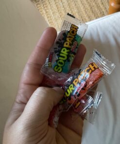 SOUR PATCH KIDS Big Individually Wrapped Soft & Chewy Candy, Christmas Candy Stocking Stuffers, 240 Count Box Mixed-Fruit 51 61jkDqo9HFL