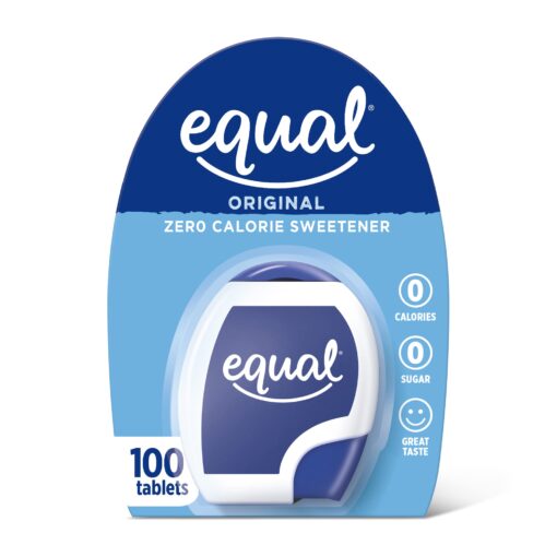 EQUAL 0 Calorie Sweetener Tablets, Sugar Substitute, Zero Calorie Sugar Free Sweetener Tablets, 100-Count 100 Count (Pack of 1)