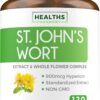 St. John's Wort - 120 Capsules (Non-GMO) Effective St Johns Wort Capsules - Powerful 900mcg Hypericin - Standardized Extract & Whole Herb Supplement - No Oil, Pills, Tea, Tincture - 500mg Per Capsule 36 61jmVstCvXL