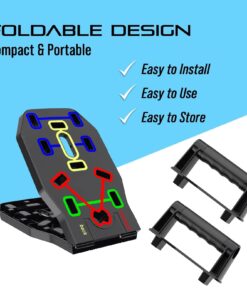 AERLANG Push Up Board, Portable Multi-Function Foldable 10 in 1 Push Up Bar, Push up Handles for Floor,Professional Push Up Strength Training Equipment P1-Push up board 9 61jn3848SdL