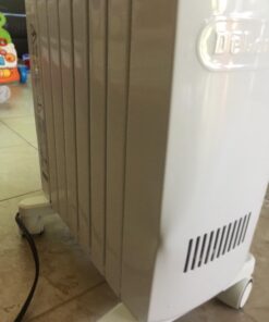 DeLonghi Dragon Digital Oil Filled Radiator Heater, 1500W Electric Space Heater for indoor use, programmable timer, Energy Saving, full room heater with safety features TRD40615E White 24 61jq9svDu2L