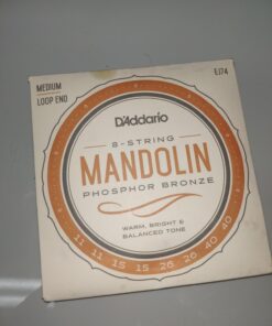 D'Addario Mandolin Strings - Mandolin Strings - Phosphor Bronze - For 8 String Mandolin - Rich, Full Tonal Spectrum - EJ74 - Medium, 11-40 1-Pack 15 61jrWNJ 1mL