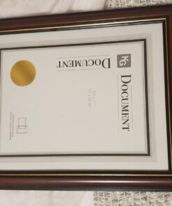 kieragrace KG Kylie Document Frame - 8.5" x 11", Brown with Gold Lining Dark Brown-Kylie Gold Lining 19 61jrWfqwh9L