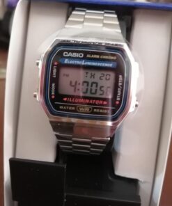 Casio Collection Unisex Adults Watch A168WA SILVER 37 61js5tuWIAL