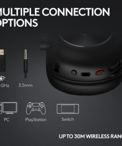 Logitech G PRO X 2 Lightspeed Wireless Gaming Headset: Detachable Boom Mic, 50mm Graphene Drivers, DTS:X Headphone 2.0—7.1 Surround, Bluetooth/USB/3.5mm Aux, for PC, PS5, PS4, Nintendo Switch - White Generation 2 15 61jsroqt2kL