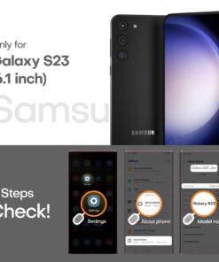 Alternative view of TOCOL 3 in 1 for Samsung Galaxy S23 Case Magnetic, [Full Camera Protection] with 2 Pack Screen Protector [Military Drop Translucent Matte Back Cover S23 6.1'', Black Magnetic-Black Galaxy S23 6.1"