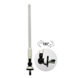 Herdio Waterproof Marine Antenna Rubber Duck Dipole Flexible Mast FM AM Antenna for Boat Radio Car ATV UTV RZR SPA White 15 61jxoEk0LkL