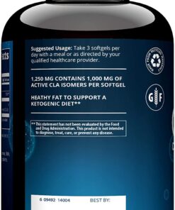 MRM Nutrition CLA 1250 | Keto Friendly | 80% CLA High Potency | 1000mg CLA per Capsule | Healthy fats | Gluten-Free | 30 Servings 180 Count (Pack of 1) 9 61jxq2L9q7L