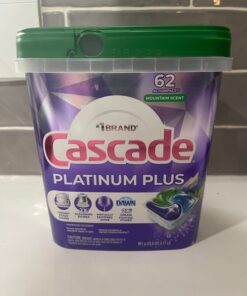 Cascade Platinum Plus ActionPacs Dishwasher Detergent Pods, Mountain, 62 Count Dishwasher Pods, Mountain Scent, 62 Count 45 61jy1HyRC8L