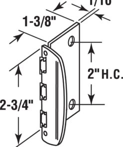 Alternative view of Prime-Line U 9888 Flip Action Door Lock – Reversible White Privacy Lock with Anti-Lock Out Screw for Child Safe Mode, 2-3/4” (Single Pack) 1