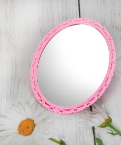 Magnetic Locker Mirror, Real Glass Small Mirrors for Locker with Magnetic Backing, for School Locker, Bathroom, Household Refrigerator, Locker Accessory, Workshop Toolbox or Office Cabinet(Pink) Pink 9 61jzv1AWiL