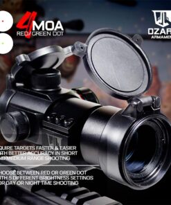 Alternative view of OZARK ARMAMENT Rhino Red Dot Sight for Rifle - Shotgun Scope, 4MOA Rifle Red Dot Sight, Red Dot Scopes for Rifles & Shotgun Scopes with Green Dot Sight & Red Dot Optics for Rifles, Reflex Sight