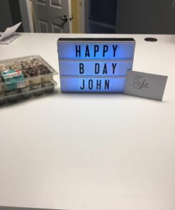 My Cinema Lightbox - Cinema Light Box, 12" x 9" - 3 Modes Light Up Letter Board sign with 100 Letters, Numbers & symbols - White LED Light, RGB and Color Freeze Mode light up signs for home decor 12"x9" RGB - Color changing light 27 61k0tNvbcVL