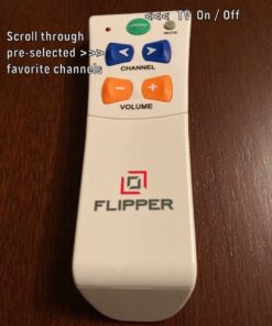 Flipper Big Button Universal TV Remote - Seniors, Elderly - Simple, Works TV & Cable - Favorite Channels - Learning - Supports IR Devices 32 61k1eORu pL