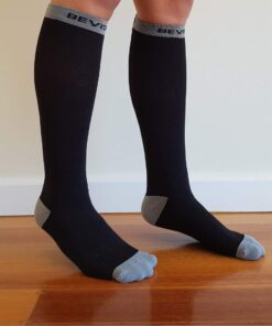 BeVisible Sports Maternity Compression Socks - Pregnancy Stockings & Leggings Knee High Open Toe Black Closed Toe 2 Pack Small 7 61k1hTeRPiL